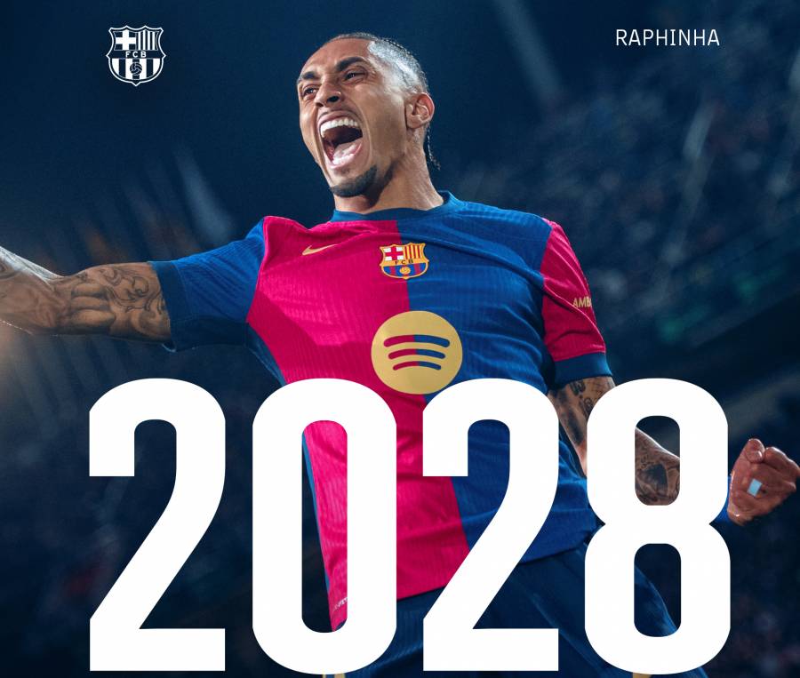 Raphinha renueva con el Barcelona hasta 2028