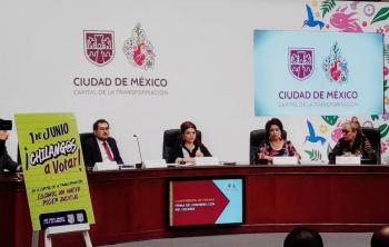 Clara Brugada firma convenio con IECM e INE para garantizar seguridad en elección del Poder Judicial
