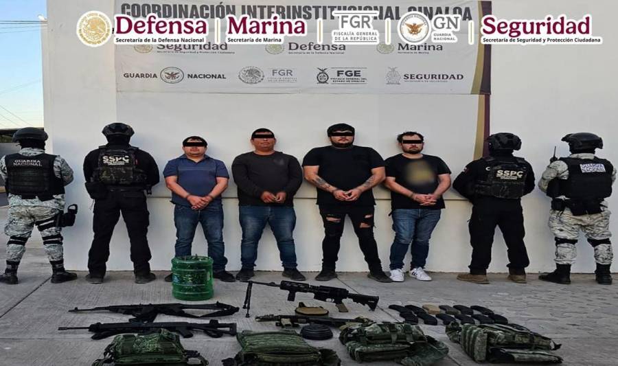 Autoridades federales desarticulan célula criminal ligada a homicidios y narcotráfico en Sinaloa 
