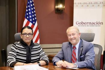 Rosa Icela Rodríguez se reúne con el embajador de EE. UU. en México para fortalecer la cooperación bilateral