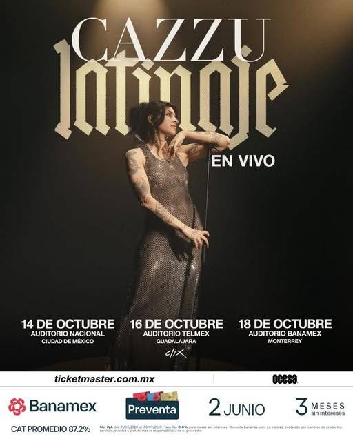 Cazzu agota preventa en el Auditorio Nacional y anuncia segunda fecha en CDMX