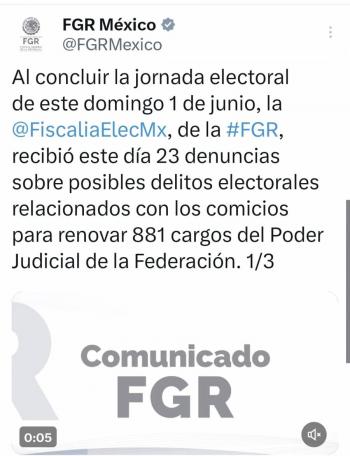 FISEL recibe 23 denuncias por posibles delitos electorales durante la jornada del 1 de junio
