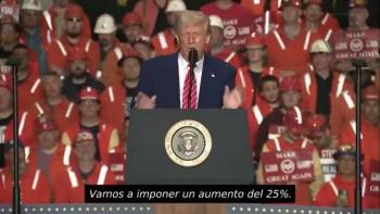 Presidenta Sheinbaum revisará posible aumento de aranceles de Trump a acero y aluminio