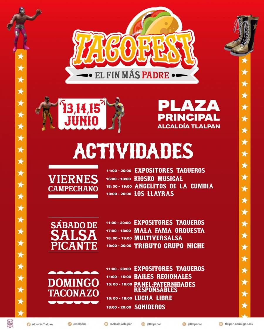 Tlalpan celebrará el Día del Padre con el Taco Fest 2025