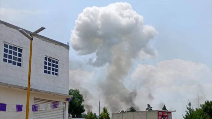 Explosión en taller de pirotecnia en Tultepec deja un muerto y nueve heridos