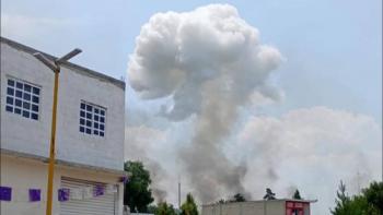 Explosión en taller de pirotecnia en Tultepec deja un muerto y nueve heridos