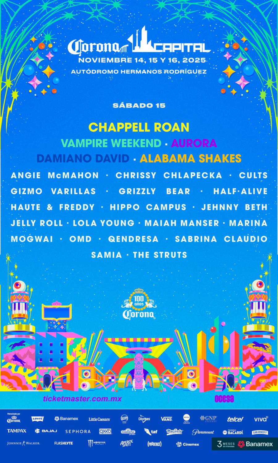  El cartel del Corona Capital 2025: Foo Fighters, Linkin Park y Chappell Roan encabezarán el festival