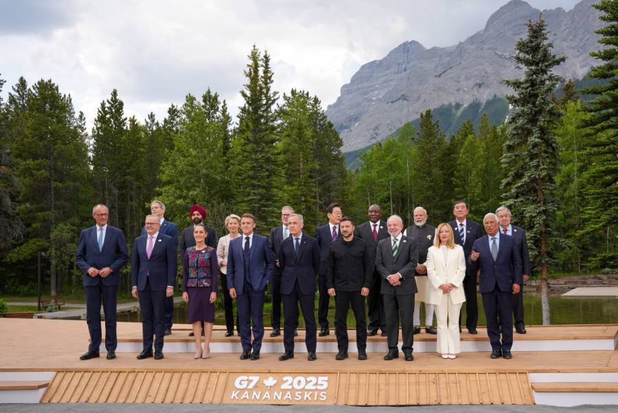 Dan a conocer foto oficial de la Cumbre del G7, con la presencia de Sheinbaum