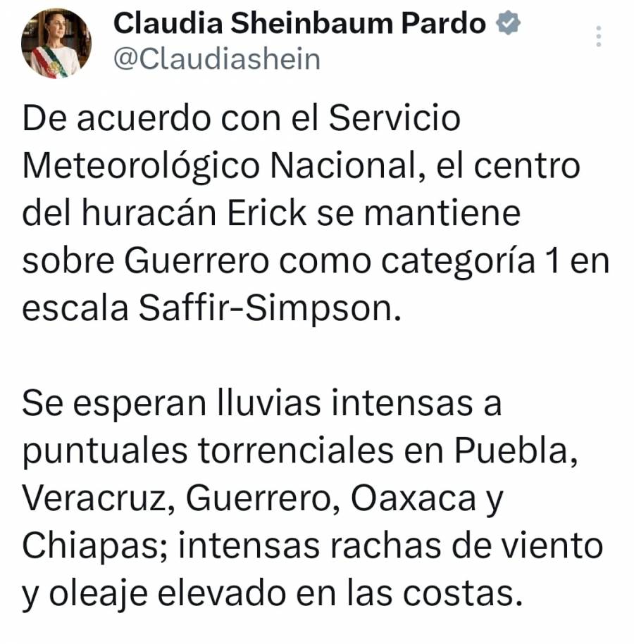 Lluvias intensas provocan afectaciones en carreteras, hospital y servicio eléctrico; sin perdidas humanas: Sheinbaum