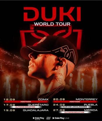 Duki arrasa en México: CDMX y MTY sold out y últimos boletos de su tour por el país