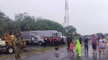 Secretaría de Marina mantiene acciones de auxilio a la población en Tamaulipas y Veracruz ante crecida de ríos provocada por la Tormenta “Barry”
