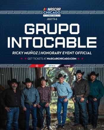 Ricky Muñoz, de Intocable, será oficial honorario en el NASCAR Chicago Street Race 2025