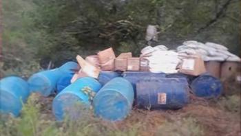 Autoridades frustran instalación de narcolaboratorio en zona boscosa de Acaxochitlán, Hidalgo