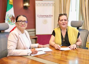 Rosa Icela Rodríguez y Guadalupe Taddei se reúnen para hablar sobre futuros procesos electorales