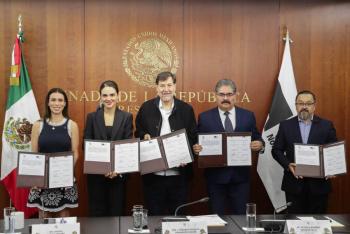 Firma Senado convenio de colaboración con el Colegio de la Frontera Norte