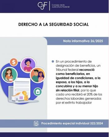 Tribunal en Jalisco reconoce a dos familias, la de la esposa y concubina, como beneficiarias de derechos laborales de un mismo trabajador fallecido