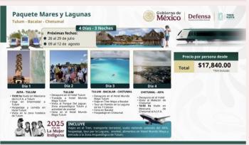 Tren Maya ofrece paquetes turísticos para disfrutar este verano en el sureste mexicano