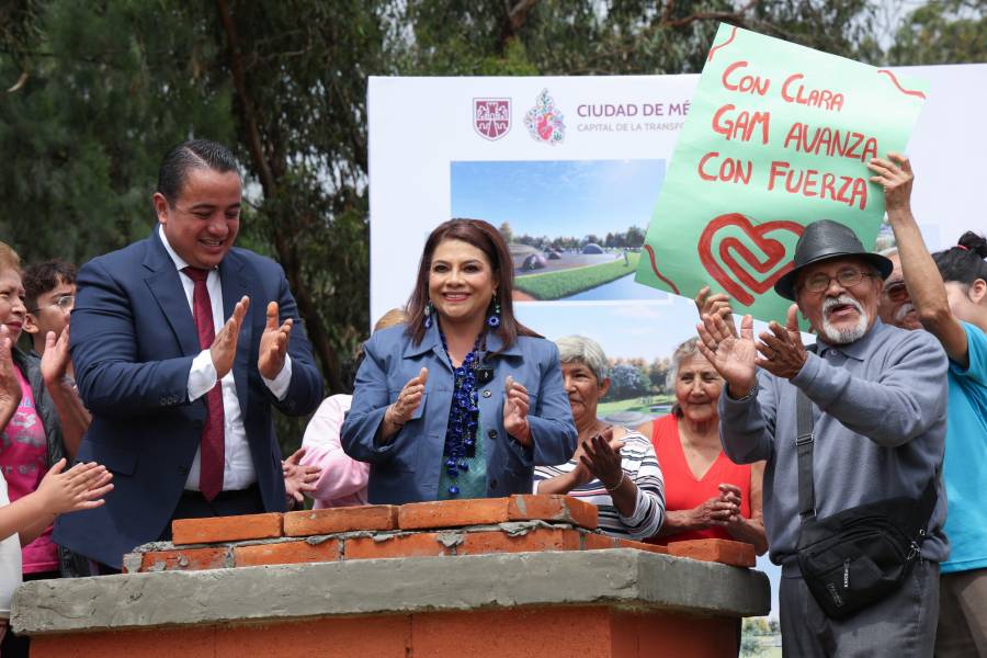 Clara Brugada coloca la primera piedra de la Utopía Hermanos Galeana en la GAM