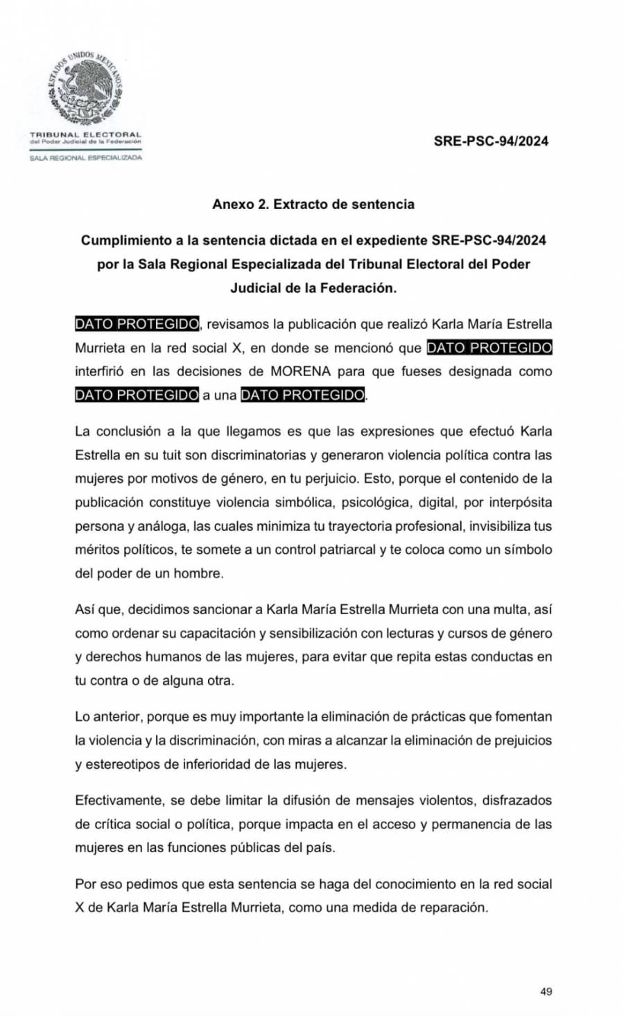 Consejo Nacional de Litigio Estratégico cuestiona legalidad y proporcionalidad en caso 
