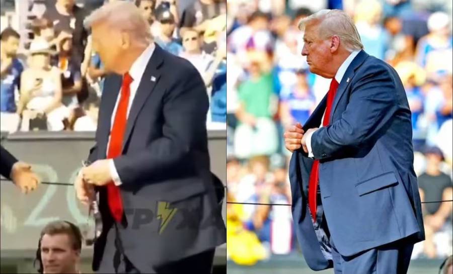 Trump genera polémica al guardar medalla del Mundial de Clubes durante premiación