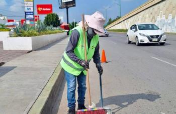 Refuerzan limpieza de plazas en Soledad para impulsar convivencia vecinal