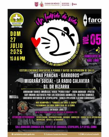 Un Ladrido de Vida  CDMX; evento conmemorativo por el d&iacute;a del Perro callejero en el Faro de Oriente