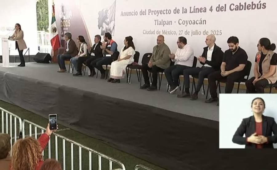 Sheinbaum da el banderazo a la construcción de la Línea 4 del Cablebús