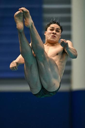 Osmar Olvera suma otra plata en trampol&iacute;n de 1 m y se consolida como l&iacute;der mundial del clavadismo mexicano