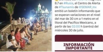 Sheinbaum descarta da&ntilde;os por alerta de tsunami en costas mexicanas