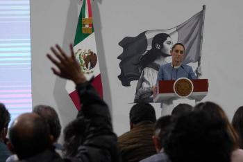 Sheinbaum reitera que la Cuarta Transformaci&oacute;n tiene como objetivo central reducir la pobreza y gobernar con austeridad