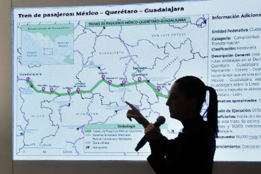 Claudia Sheinbaum confirma que el tren interurbano pasar&aacute; por Le&oacute;n, Guanajuato