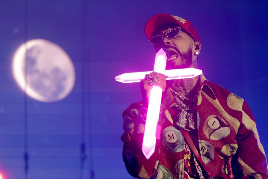 Anuel AA ofrece concierto en el Estadio GNP como parte de su gira 