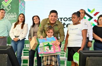 Arranca entrega de apoyos escolares para estudiantes de educación básica en SLP