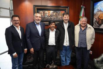 Ad&aacute;n Augusto y Hugo Aguilar afinan toma de protesta del nuevo Poder Judicial; Sheinbaum entre los invitados