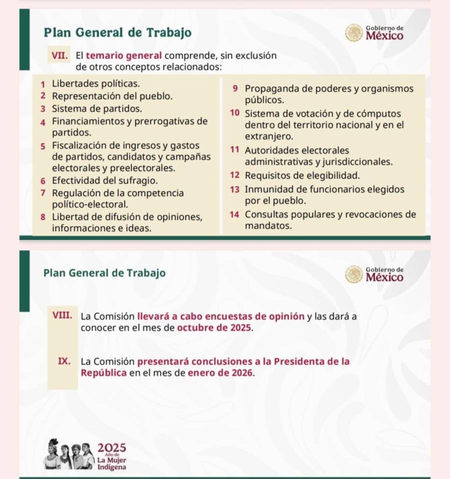 Presentan plan de trabajo de la Comisión presidencial para la reforma electoral