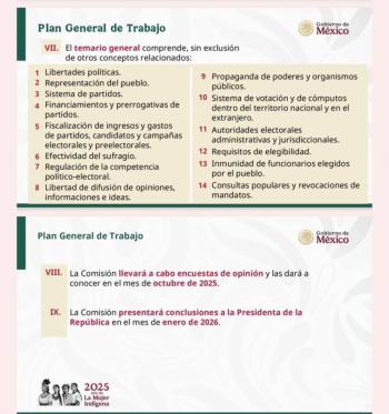 Presentan plan de trabajo de la Comisión presidencial para la reforma electoral