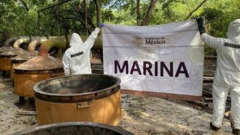 Desmantelan laboratorio de droga y aseguran m&aacute;s de 12 toneladas de metanfetamina en Nayarit