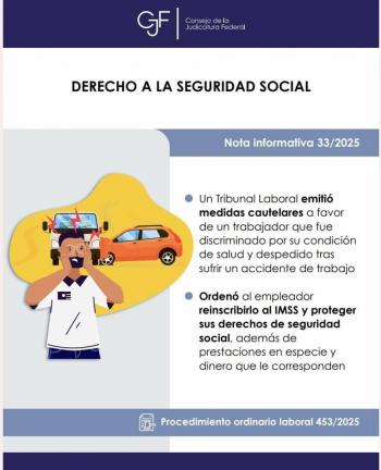 Tribunal ordena garantizar seguridad social a trabajador despedido tras sufrir accidente con arma de fuego