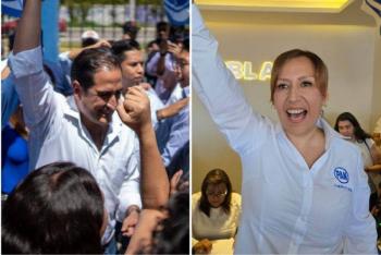 Lupita Leal y Manolo Herrera se inscriben por la dirigencia municipal del PAN
