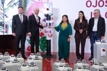 CDMX ya es la ciudad m&aacute;s videovigilada de Am&eacute;rica: Clara Brugada entrega 30 mil c&aacute;maras y 15 mil t&oacute;tems