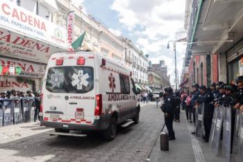 Operativo contra ambulantes en el Centro de Puebla deja 13 lesionados