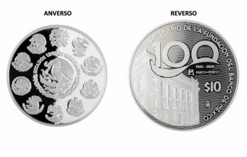 Banxico lanza moneda y billetes conmemorativos por su Centenario