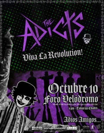 THE ADICTS se despiden para siempre de M&eacute;xico con su &uacute;ltimo show hist&oacute;rico