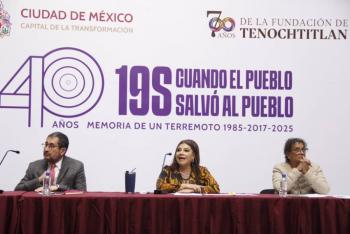 Clara Brugada anuncia programa conmemorativo por 40 a&ntilde;os del sismo de 1985 y ocho del de 2017
