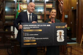 Sheinbaum considera obsequiar a una ni&ntilde;a el boleto 001 para la inauguraci&oacute;n del Mundial 2026