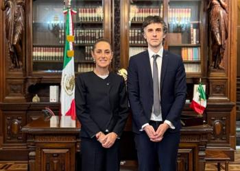 Sheinbaum recibe al abogado de Pedro Castillo y denuncia persecuci&oacute;n pol&iacute;tica en Per&uacute;