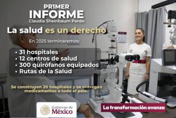 Presidenta anuncia cortar 31 nuevos hospitales para fortalecimiento del IMSS, ISSSTE e IMSS-Bienestar