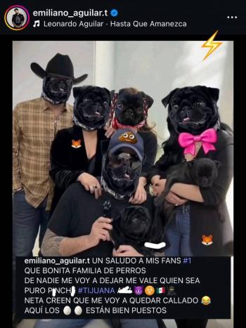 Controversia familiar los Aguilar piden disculpas tras publicaci&oacute;n de su perro en redes