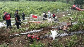 Helic&oacute;ptero se desploma en l&iacute;mites de Edomex y Morelos; reportan dos muertos