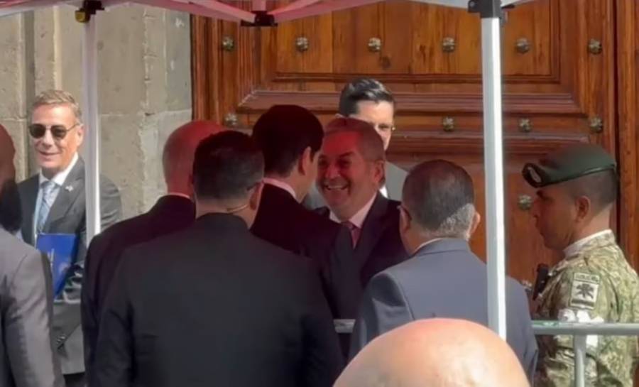 Marco Rubio llega a Palacio Nacional para reunirse con Claudia Sheinbaum y abordar seguridad y narcotráfico